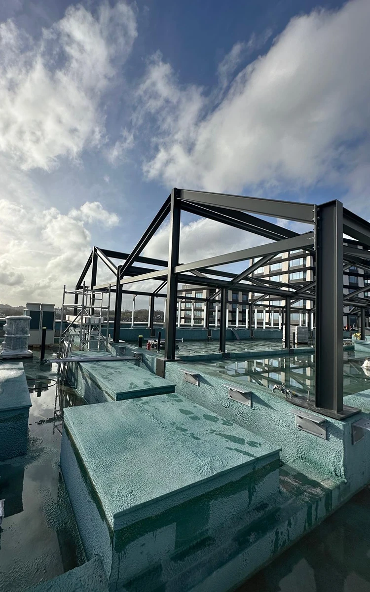 Structural steel to support curtain wall by D&A Engineering